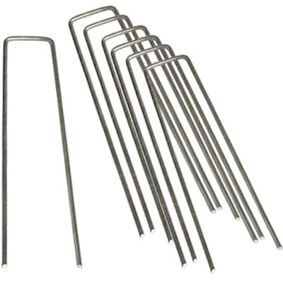 VERDELOOK Piquetas galvanizadas para césped Artificial en Paquetes de 20 Unidades, 15 x 4 cm VERDELOOK Piquetas galvanizadas para césped Artificial en Paquetes de 20 Unidades, 15 x 4 cm