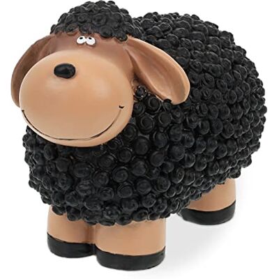 Relaxdays Figura Decorativa Oveja, Decoración Terraza Resistente, Exterior, 16x21x12,5 cm, Polirresina, Marrón y Negro Relaxdays Figura Decorativa Oveja, Decoración Terraza Resistente, Exterior, 16x21x12,5 cm, Polirresina, Marrón y Negro