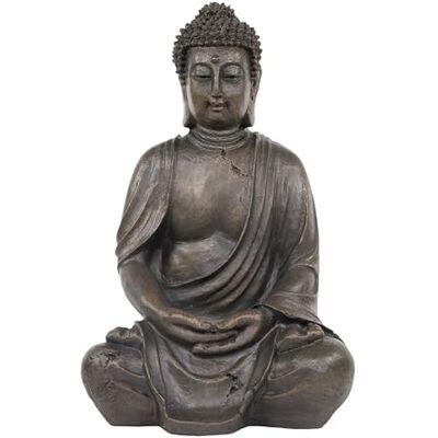 Alpine Estatua de Buda (25,4 x 20,3 x 38,1 cm), color bronce Alpine Estatua de Buda (25,4 x 20,3 x 38,1 cm), color bronce