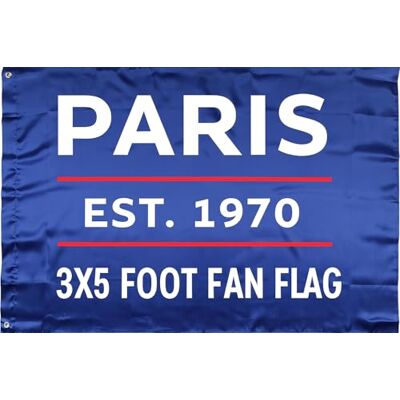 Generic PSG Paris Saint Germain Bandera de fútbol de 3 x 5 pies, duradera, para interiores o exteriores, 2 ojales Generic PSG Paris Saint Germain Bandera de fútbol de 3 x 5 pies, duradera, para interiores o exteriores, 2 ojales