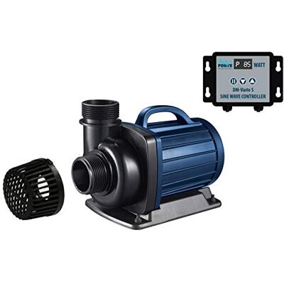AquaForte Bomba de estanque/filtro DM-22.000 Vario S, 70-200W, caudal 17-30 m3 por hora, cabeza 7,5m, ajustable con controlador externo. Ideal como bomba de estanque o como bomba de curso de agua AquaForte Bomba de estanque/filtro DM-22.000 Vario S, 70-200W, caudal 17-30 m3 por hora, cabeza 7,5m, ajustable con controlador externo. Ideal como bomba de estanque o como bomba de curso de agua