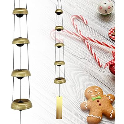 ASTARIN Campanas de Viento de Cobre, campanillas de Viento de Templo con 5 Campanas, campanillas de Viento de Feng Shui para decoración del hogar y Patio al Aire Libre, un Gran Timbre de Viento ASTARIN Campanas de Viento de Cobre, campanillas de Viento de Templo con 5 Campanas, campanillas de Viento de Feng Shui para decoración del hogar y Patio al Aire Libre, un Gran Timbre de Viento