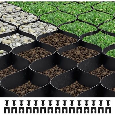 VEVOR Rejilla de Tierra Profundidad de 5 cm Rejilla para Entrada de Grava 820 x 120 cm Base Permeable para Césped para Estabilizar Entradas de Vehículos, Jardines, Patios en Terrenos Inclinados VEVOR Rejilla de Tierra Profundidad de 5 cm Rejilla para Entrada de Grava 820 x 120 cm Base Permeable para Césped para Estabilizar Entradas de Vehículos, Jardines, Patios en Terrenos Inclinados