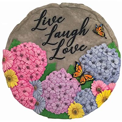 Spoontiques Live Laugh Love Stepping Stones, Multicolor Spoontiques Live Laugh Love Stepping Stones, Multicolor