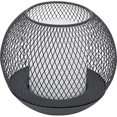 Dehner Bola Solar, diámetro de 15 cm, Altura de 12,5 cm, Color Blanco cálido, Metal/plástico, Gris Dehner Bola Solar, diámetro de 15 cm, Altura de 12,5 cm, Color Blanco cálido, Metal/plástico, Gris