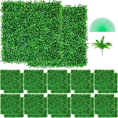 VEVOR Hierba Artificial Verde de 24 Piezas 25,4 x 25,4?cm, Panel de Boj de Hiedra Artificial de Alta Densidad contra UV y 100% PE, Plantas Artificiales Decorativas para Pared, Jardines, Patio Trasero VEVOR Hierba Artificial Verde de 24 Piezas 25,4 x 25,4?cm, Panel de Boj de Hiedra Artificial de Alta Densidad contra UV y 100% PE, Plantas Artificiales Decorativas para Pared, Jardines, Patio Trasero