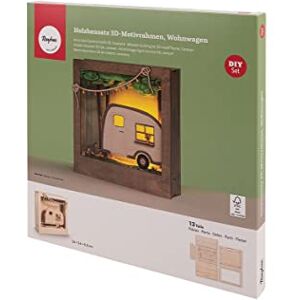 Kit de Marco 3D DIY - Caravana de Madera - 24 Cm - Kit Decorativo Kit de Marco 3D DIY - Caravana de Madera - 24 Cm - Kit Decorativo