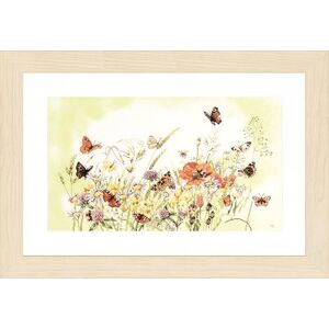 Set de punto de cruz Lanarte - Patrón de mariposas y flores - 56x32 cm Set de punto de cruz Lanarte - Patrón de mariposas y flores - 56x32 cm