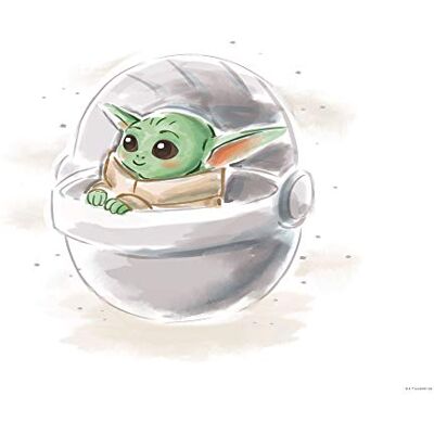 Komar 70 x 50 cm Star Wars Mandalorian The Child Sweet Color Baby Yoda, decoración, mural, póster, impresión artística, tamaño marco, WB-SW-012-70 x 50, multicolor Komar 70 x 50 cm Star Wars Mandalorian The Child Sweet Color Baby Yoda, decoración, mural, póster, impresión artística, tamaño marco, WB-SW-012-70 x 50, multicolor