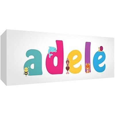 Little Helper lienzo caja Galerie enveloppé con panel frontal estilo illustratif pintado con el nombre de joven Adele 30 x 84 x 3 cm gran Little Helper lienzo caja Galerie enveloppé con panel frontal estilo illustratif pintado con el nombre de joven Adele 30 x 84 x 3 cm gran