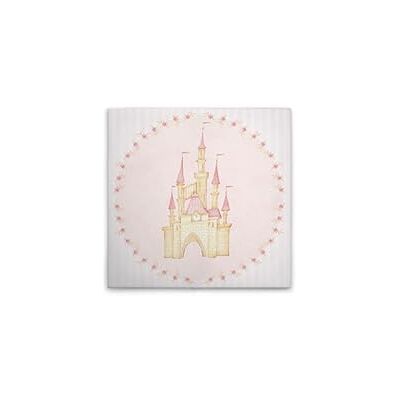 A.S. Création WTD Lienzo decorativo (40 x 40 cm), diseño de castillo de princesas, color beige y amarillo A.S. Création WTD Lienzo decorativo (40 x 40 cm), diseño de castillo de princesas, color beige y amarillo
