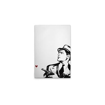A.S. Création WTD Lienzo decorativo (40 x 60 cm), diseño de corazón, color blanco y negro A.S. Création WTD Lienzo decorativo (40 x 60 cm), diseño de corazón, color blanco y negro