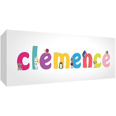 Little Helper lienzo caja Galerie enveloppé con panel frontal estilo illustratif pintado con el nombre de joven Clemence 30 x 84 x 3 cm gran Little Helper lienzo caja Galerie enveloppé con panel frontal estilo illustratif pintado con el nombre de joven Clemence 30 x 84 x 3 cm gran