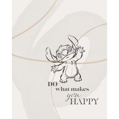 Komar Disney Lilo and Stitch Do What Makes You Happy Cuadro decorativo para habitación infantil (40 x 50 cm), diseño de Lilo y Stitch Do What Makes You Happy Komar Disney Lilo and Stitch Do What Makes You Happy Cuadro decorativo para habitación infantil (40 x 50 cm), diseño de Lilo y Stitch Do What Makes You Happy