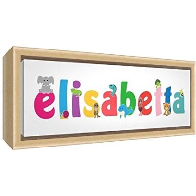 Little Helper Impresión sobre lienzo enmarcado madera natural, dibujo personalizable con nombre de niña Isabel 25 x 63 x 3cm multicolor Little Helper Impresión sobre lienzo enmarcado madera natural, dibujo personalizable con nombre de niña Isabel 25 x 63 x 3cm multicolor