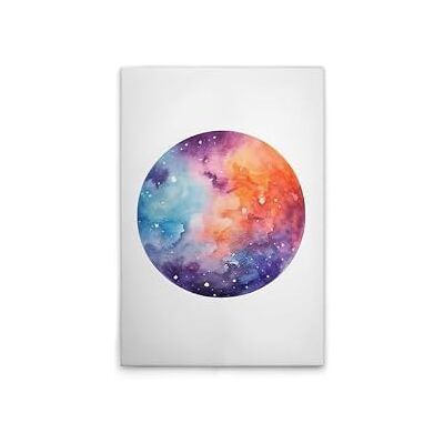 A.S. Création WTD Lienzo decorativo (50 x 75 cm), diseño de planeta colorido, color blanco y multicolor A.S. Création WTD Lienzo decorativo (50 x 75 cm), diseño de planeta colorido, color blanco y multicolor