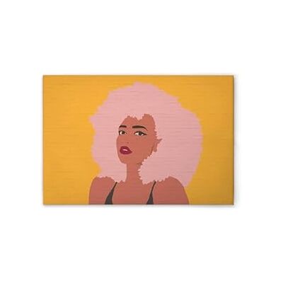 A.S. Création WTD Lienzo decorativo (75 x 50 cm), diseño de Whitney retro, color amarillo y rosa A.S. Création WTD Lienzo decorativo (75 x 50 cm), diseño de Whitney retro, color amarillo y rosa