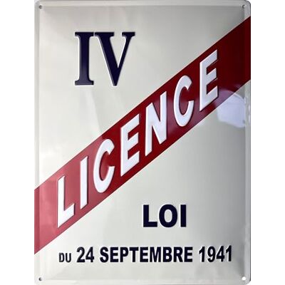 Antic Line Placa de metal en relieve "Licencia IV", 30 x 40 cm Antic Line Placa de metal en relieve "Licencia IV", 30 x 40 cm