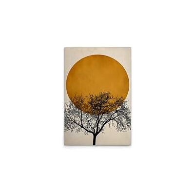A.S. Création Lienzo decorativo para pared, diseño de árbol con luna, color dorado y negro, 40 x 60 cm, A.S. Création Lienzo decorativo para pared, diseño de árbol con luna, color dorado y negro, 40 x 60 cm,