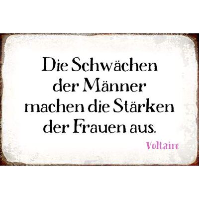 Schatzmix Blechschild Spruch Die Schwäche Der Männer Metallschild 20x30 Deko Tin Sign Señal metálica, hojalata, Multicolor, 20 x 30 cm Schatzmix Blechschild Spruch Die Schwäche Der Männer Metallschild 20x30 Deko Tin Sign Señal metálica, hojalata, Multicolor, 20 x 30 cm