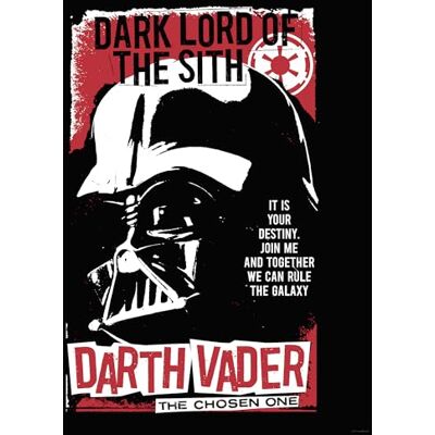 Komar Cuadro de pared de Star Wars Darth Vader The Chosen One – Tamaño 40 x 50 cm – Decoración para habitación infantil Komar Cuadro de pared de Star Wars Darth Vader The Chosen One – Tamaño 40 x 50 cm – Decoración para habitación infantil