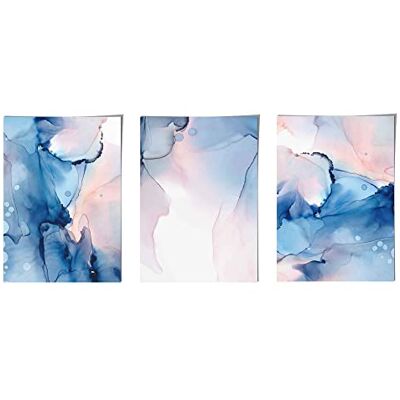 ARTZE Wall Art Póster abstracto de tinta para pared, 30 cm de ancho x 40 cm de alto, color azul y rosa ARTZE Wall Art Póster abstracto de tinta para pared, 30 cm de ancho x 40 cm de alto, color azul y rosa