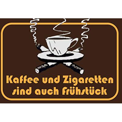 Schatzmix Blechschild Spruch Kaffee und Zigaretten Sind Metallschild 20x30 Deko Tin Sign Señal metálica, hojalata, Multicolor, 20 x 30 cm Schatzmix Blechschild Spruch Kaffee und Zigaretten Sind Metallschild 20x30 Deko Tin Sign Señal metálica, hojalata, Multicolor, 20 x 30 cm