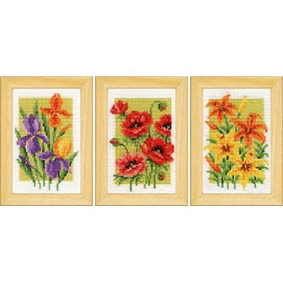 Vervaco Vevaco Kits De Punto De Cruz Contado Cuadros Decoracion DIY Creativo Kit juego de 3 FLORES DE VERANO Manualidades Arte De Pared Bordar Kit Principiantes Regalo ca. 8 x 12 cm Cross Stitch Embroidery Vervaco Vevaco Kits De Punto De Cruz Contado Cuadros Decoracion DIY Creativo Kit juego de 3 FLORES DE VERANO Manualidades Arte De Pared Bordar Kit Principiantes Regalo ca. 8 x 12 cm Cross Stitch Embroidery