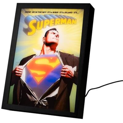 Grupo Erik Cuadro Superman Comic DC Marco Regalo Friki Accesorios Luz Led Grupo Erik Cuadro Superman Comic DC Marco Regalo Friki Accesorios Luz Led