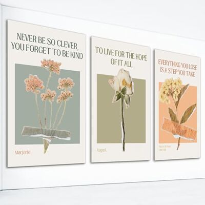 Prinajssiad Póster de 3 piezas de Taylor August, 30,5 x 40,6 cm, con citas musicales Swiift, lienzo para pared, impresión floral vintage con texto en inglés You're on Your Own Kid, imágenes de Prinajssiad Póster de 3 piezas de Taylor August, 30,5 x 40,6 cm, con citas musicales Swiift, lienzo para pared, impresión floral vintage con texto en inglés You're on Your Own Kid, imágenes de