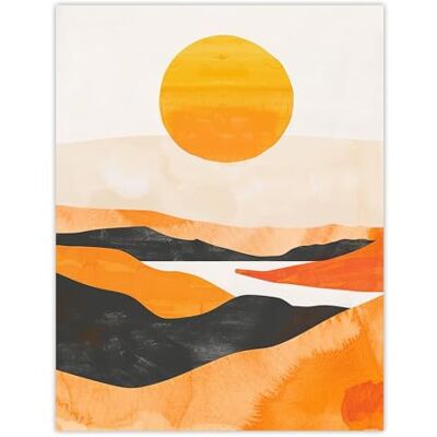 Artery8 Abstract Scottish Highland Landscape Boho Sunset Living Room Large Wall Art Poster Print Thick Paper 18X24 Inch Artery8 Abstract Scottish Highland Landscape Boho Sunset Living Room Large Wall Art Poster Print Thick Paper 18X24 Inch