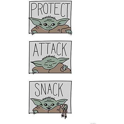 Komar Star Wars Mandalorian The Child Protect Attack Snack Baby Yoda, decoración de pared, póster artístico, tamaño 40 x 50 cm, sin marco, WB-SW-010-40 x 50, multicolor Komar Star Wars Mandalorian The Child Protect Attack Snack Baby Yoda, decoración de pared, póster artístico, tamaño 40 x 50 cm, sin marco, WB-SW-010-40 x 50, multicolor