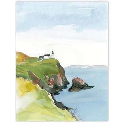 Artery8 Scotland Mull of Kintyre Lighthouse Watercolour Living Room Large Wall Art Poster Print Thick Paper 18X24 Inch Artery8 Scotland Mull of Kintyre Lighthouse Watercolour Living Room Large Wall Art Poster Print Thick Paper 18X24 Inch