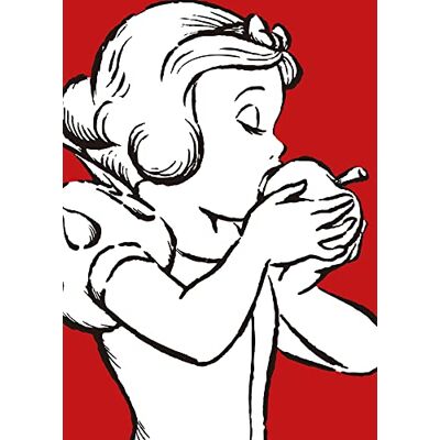 Komar Mural de pared de Disney White Snow White Apple Bite, 50 x 70 cm, impresión artística (sin marco), color rojo Komar Mural de pared de Disney White Snow White Apple Bite, 50 x 70 cm, impresión artística (sin marco), color rojo