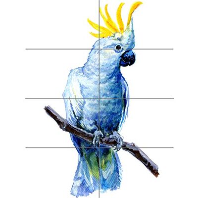 Artery8 Bird Cockatoo Painting XL Giant Panel Poster (8 Sections) Pájaro Pintura Póster Artery8 Bird Cockatoo Painting XL Giant Panel Poster (8 Sections) Pájaro Pintura Póster