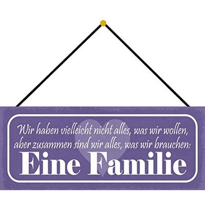 Schatzmix Blechschild zusammen Sind Alles, Was wir brauchen 27x10 Tin Sign mit Kordel Señal metálica, hojalata, Multicolor, 27x10 cm Schatzmix Blechschild zusammen Sind Alles, Was wir brauchen 27x10 Tin Sign mit Kordel Señal metálica, hojalata, Multicolor, 27x10 cm