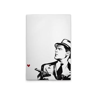 A.S. Création WTD Lienzo decorativo (50 x 75 cm), diseño de corazón, color blanco y negro A.S. Création WTD Lienzo decorativo (50 x 75 cm), diseño de corazón, color blanco y negro