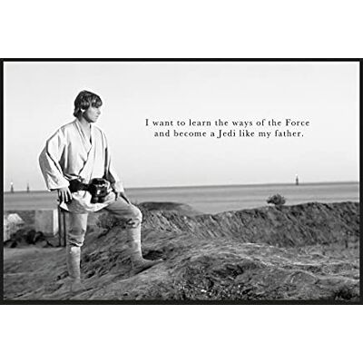 Komar Póster de Luke Quote de Star Wars, tamaño 70 x 50 cm, diseño de comisa Komar Póster de Luke Quote de Star Wars, tamaño 70 x 50 cm, diseño de comisa