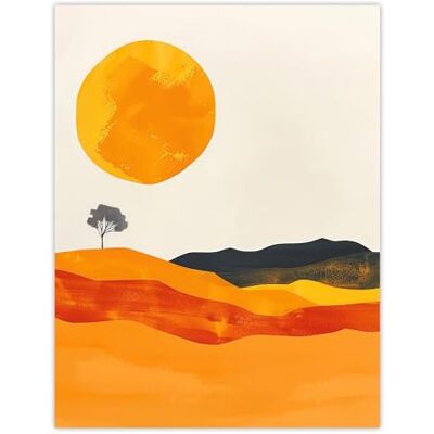 Artery8 Abstract Landscape Lone Tree Bright Boho Painting Living Room Large Wall Art Poster Print Thick Paper 18X24 Inch Artery8 Abstract Landscape Lone Tree Bright Boho Painting Living Room Large Wall Art Poster Print Thick Paper 18X24 Inch