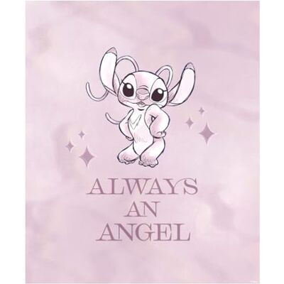 Komar Mural de pared de Stitch Always an Angel de Disney, tamaño 30 x 40 cm, impresión artística, póster, habitación infantil, color rosa Komar Mural de pared de Stitch Always an Angel de Disney, tamaño 30 x 40 cm, impresión artística, póster, habitación infantil, color rosa