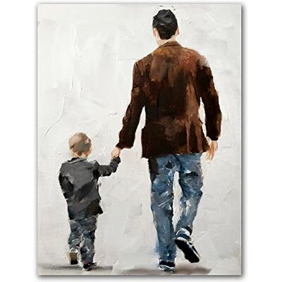 James Coates Póster de pared con diseño de padre y niño (A3) James Coates Póster de pared con diseño de padre y niño (A3)