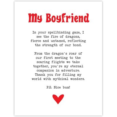 Artery8 Póster de pared grande con poema de amor, juego de rol, nerd, novio, romántico, dormitorio, papel grueso, 18 x 24 pulgadas Artery8 Póster de pared grande con poema de amor, juego de rol, nerd, novio, romántico, dormitorio, papel grueso, 18 x 24 pulgadas