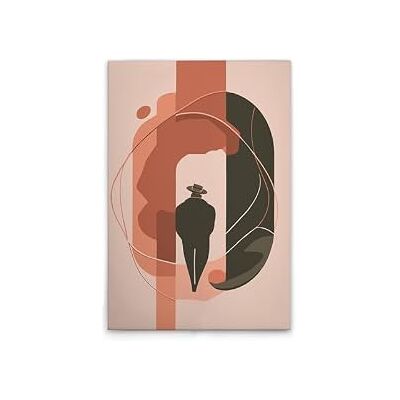 A.S. Création WTD Lienzo decorativo (50 x 75 cm), diseño abstracto de hombre, color beige y naranja A.S. Création WTD Lienzo decorativo (50 x 75 cm), diseño abstracto de hombre, color beige y naranja