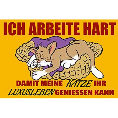 Schatzmix Blechschild Spruch Ich arbeite Hart Metallschild 20x30 cm Wanddeko Tin Sign Señal metálica, hojalata, Multicolor, 20 x 30 cm Schatzmix Blechschild Spruch Ich arbeite Hart Metallschild 20x30 cm Wanddeko Tin Sign Señal metálica, hojalata, Multicolor, 20 x 30 cm