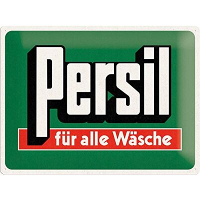 Cartel de Chapa Retro Persil – Für Alle Wäsche – Idea de Regalo para los Fans de la Nostalgia, metálico, Diseño Vintage, 30 x 40 cm Cartel de Chapa Retro Persil – Für Alle Wäsche – Idea de Regalo para los Fans de la Nostalgia, metálico, Diseño Vintage, 30 x 40 cm