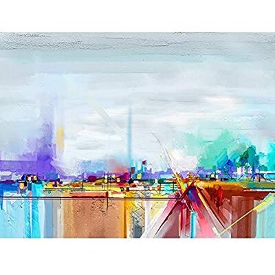 Wee Blue Coo Abstract Contemporary Landscape Unframed Impresión del Arte 12 x 16 Pulgadas Wee Blue Coo Abstract Contemporary Landscape Unframed Impresión del Arte 12 x 16 Pulgadas