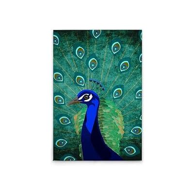 A.S. Création WTD Lienzo decorativo (50 x 75 cm), diseño de pavo real, color verde y azul A.S. Création WTD Lienzo decorativo (50 x 75 cm), diseño de pavo real, color verde y azul