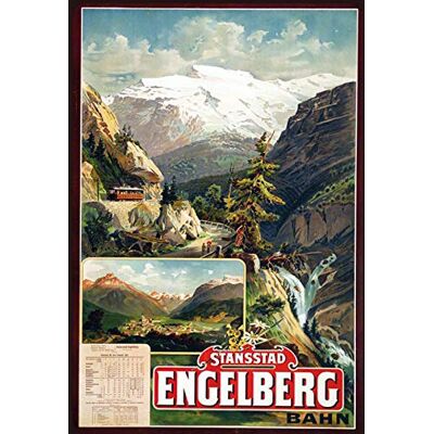 Schatzmix Blechschild Stansstad Engelberg Bahn Metallschild 20x30 cm Wanddeko Tin Sign Señal metálica, hojalata, Multicolor, 20 x 30 cm Schatzmix Blechschild Stansstad Engelberg Bahn Metallschild 20x30 cm Wanddeko Tin Sign Señal metálica, hojalata, Multicolor, 20 x 30 cm