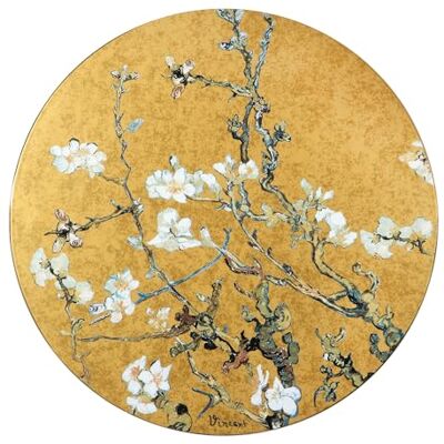 Goebel Vincent van Gogh Cuadro decorativo de pared de porcelana con diseño de almendro dorado (41 cm), diseño de árbol de almendro dorado Goebel Vincent van Gogh Cuadro decorativo de pared de porcelana con diseño de almendro dorado (41 cm), diseño de árbol de almendro dorado