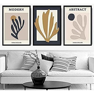 ARTZE Wall Art Matisse Cuadro decorativo para pared (50 x 70 cm), diseño floral, color crema y beige ARTZE Wall Art Matisse Cuadro decorativo para pared (50 x 70 cm), diseño floral, color crema y beige